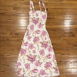 Abercrombie & Fitch Pink Floral Midi Dress